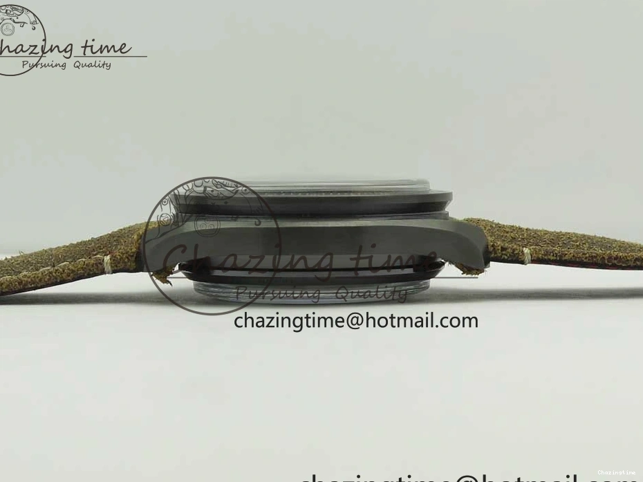 0118 SmoothTexture Speedmaster “Dark Side of The Moon” Real Ceramic OMF 1:1 Best Edition Vintage Black on Brown Leather Strap A 7975